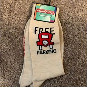 Brand New Monopoly Free Parking Dress Socks